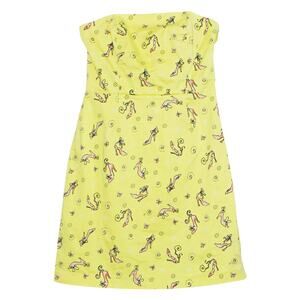 Yuka Resort Dress Strapless Cottage Coquette Retro Fairy Kawaii Green Pink 10